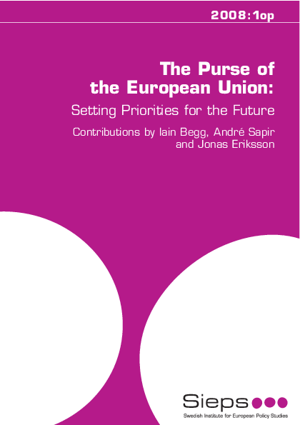 The Purse of the European Union: Setting Priorities for the Future (2008:1op)