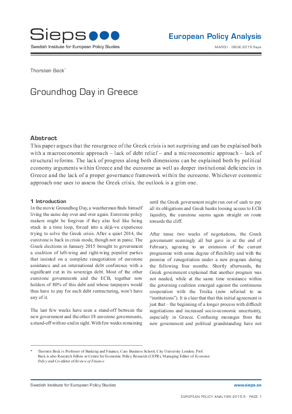Groundhog Day in Greece (2015:5epa)